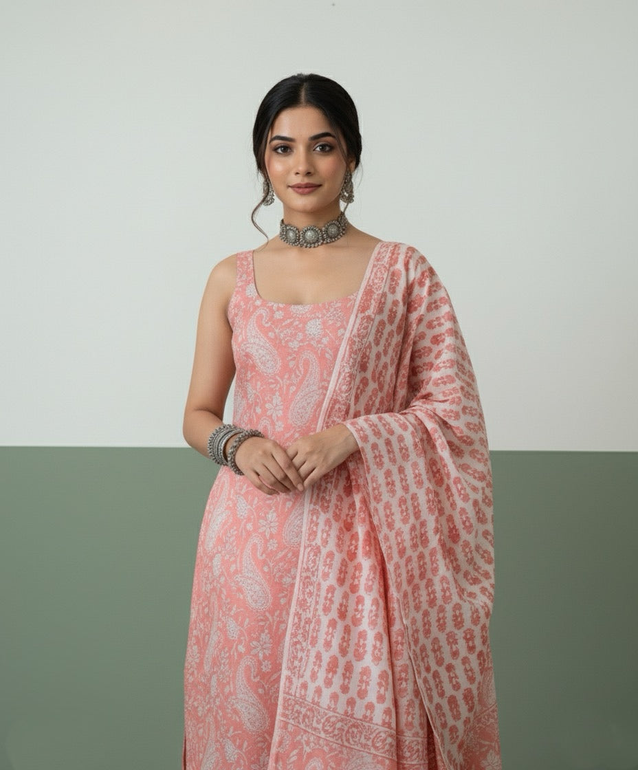 Cotton Pink Charm Kurta Set