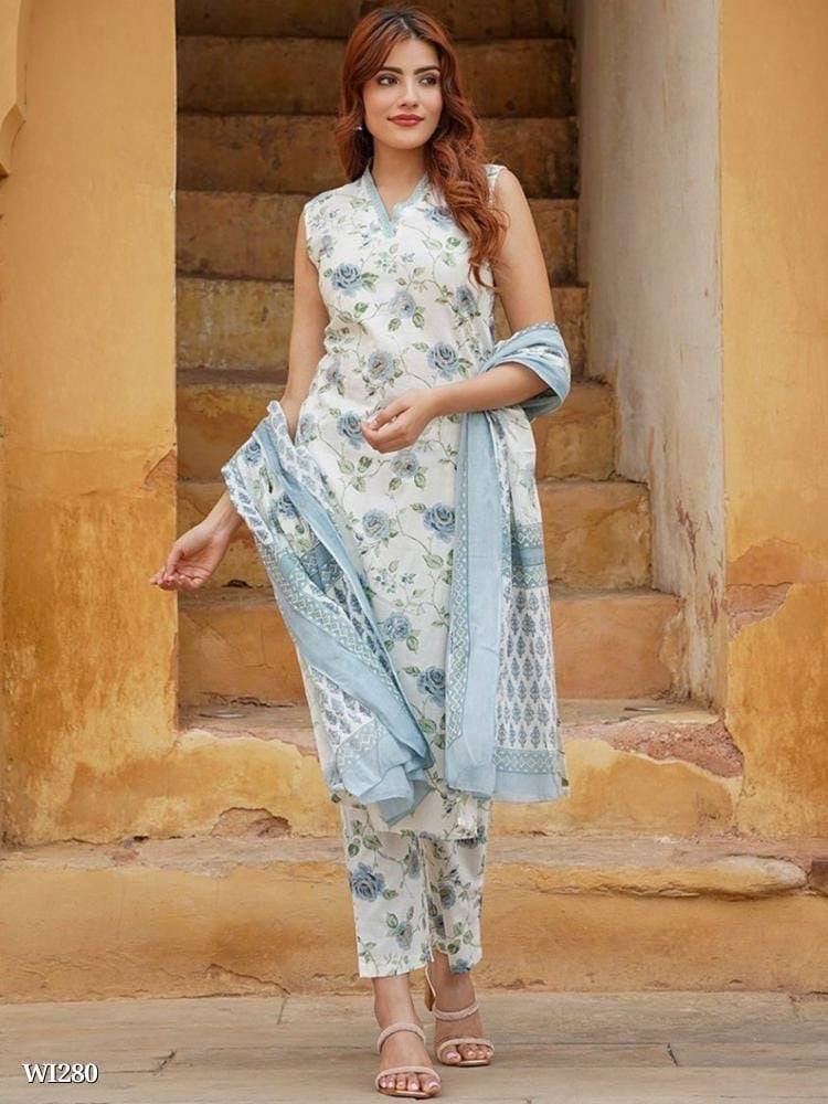 Chanderi Grace Kurti Set
